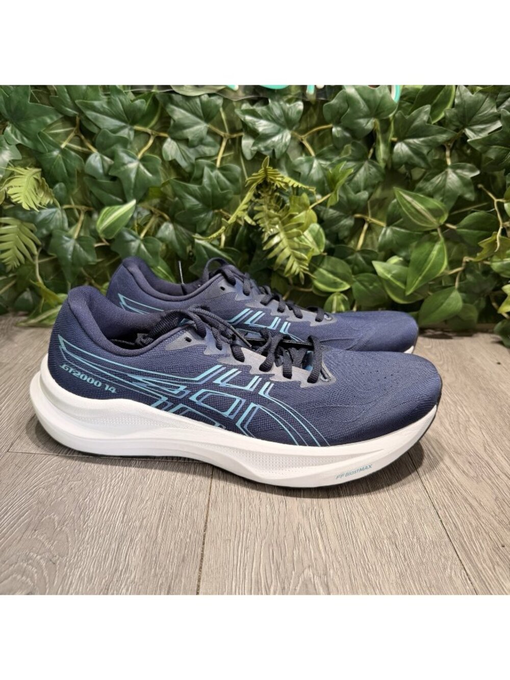 Asics GT-2000 14 Mens Size 10.5 Navy Blue White Athletic Running Shoes Sneakers